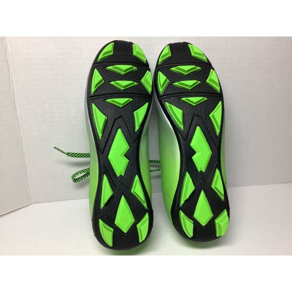 Dick's sporting Goods Boys Youth Size 5 Soccer Cleats Lace up Green Silver - Picture 5 of 7